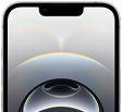 iPhone 16e, diseño todo pantalla, Dynamic Island centrada en la parte superior, borde de la pantalla delgado y negro