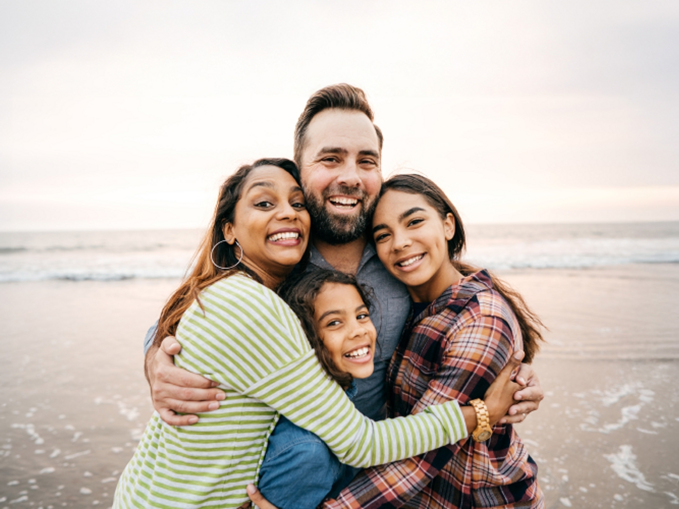 Familia en la playa