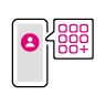 Ícono de privacidad de datos de uso de app